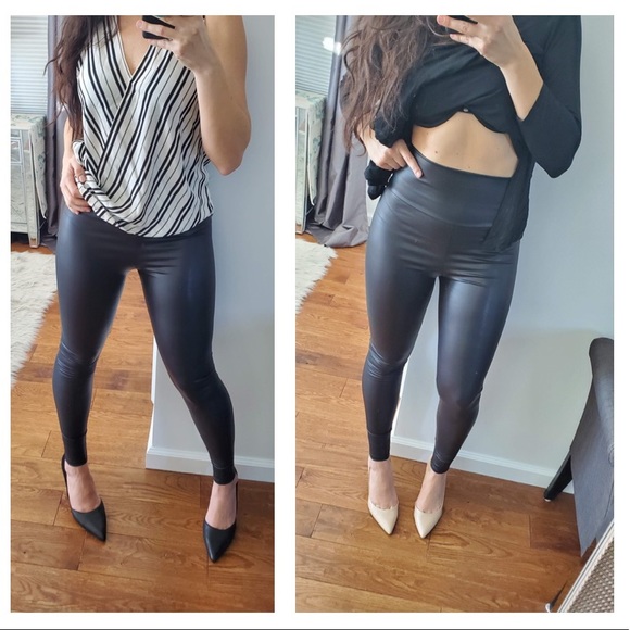 🔥BESTSELLER🔥High waisted Black faux leather leggings - Picture 12 of 13